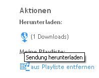 Sendung Herunterladen